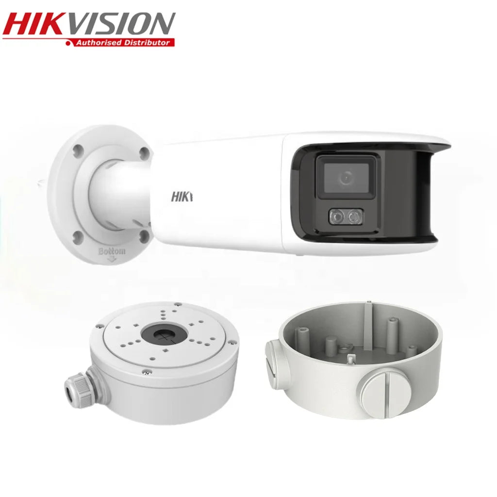 Hikvision DS-2CD2T47G2P-LSU/SL 4 MP Panoramic ColorVu Fixed Bullet Network Camera Active Strobe Light Audio Alarm