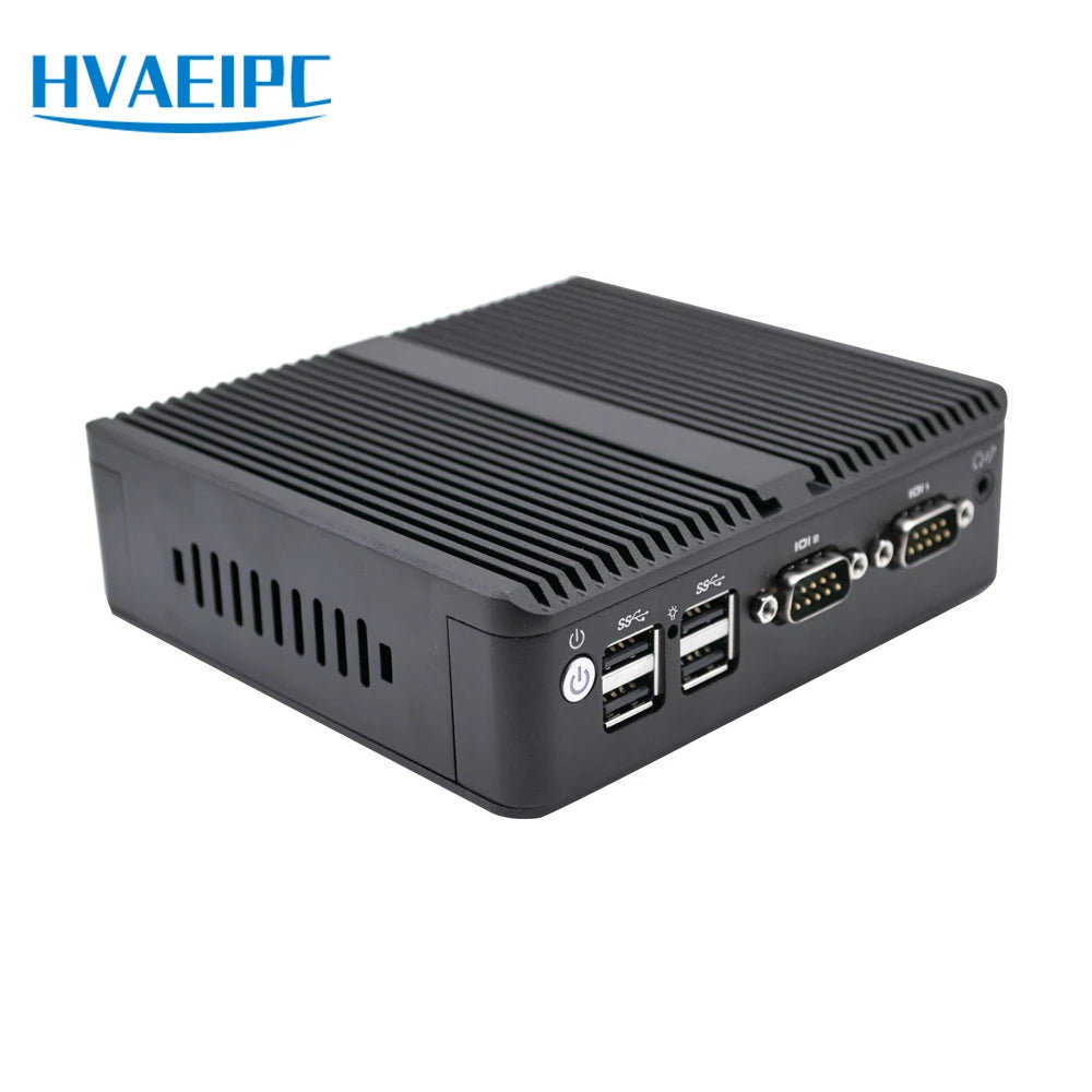 HVAEIPC Factory OEM Mini PC Elkhart Lake Ce-Leran J6412 VGA HD Mini-PCIe 64GB DDR5 RJ45 Supports WIN 11 Linux Industrial Desktop