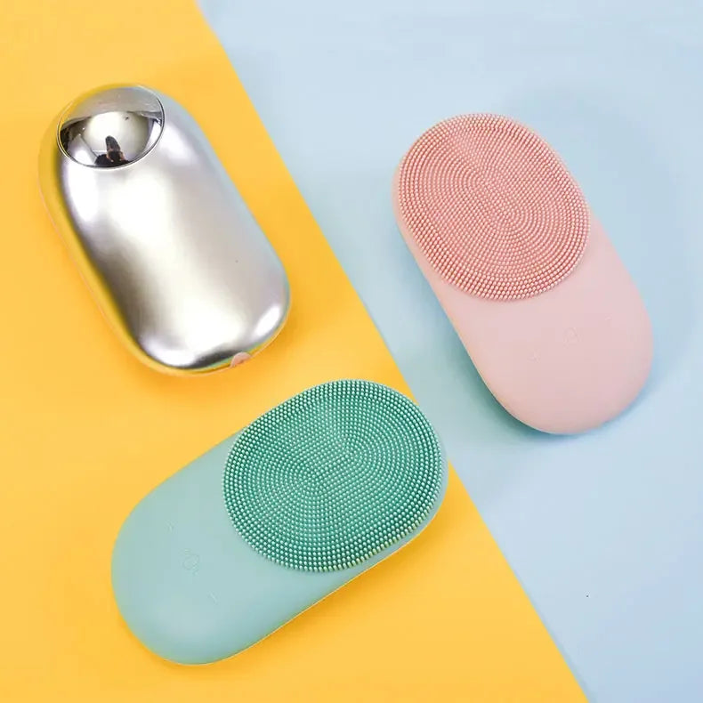 Multifunctional Silicone Sonic Face Cleaner Deep Pore Electric Face Beauty Clean Silicon Face Washing Cleaning Brush