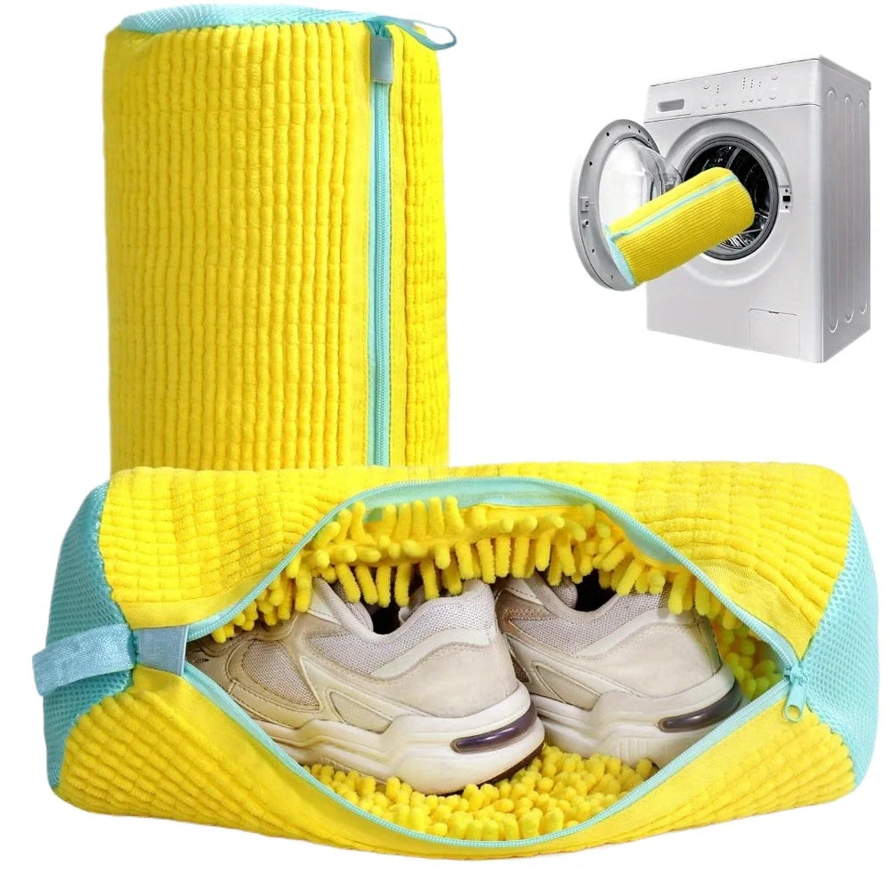Customizable Logo Thickened Zippered Polyester Shoe Cleaning Bag for Washing Machines