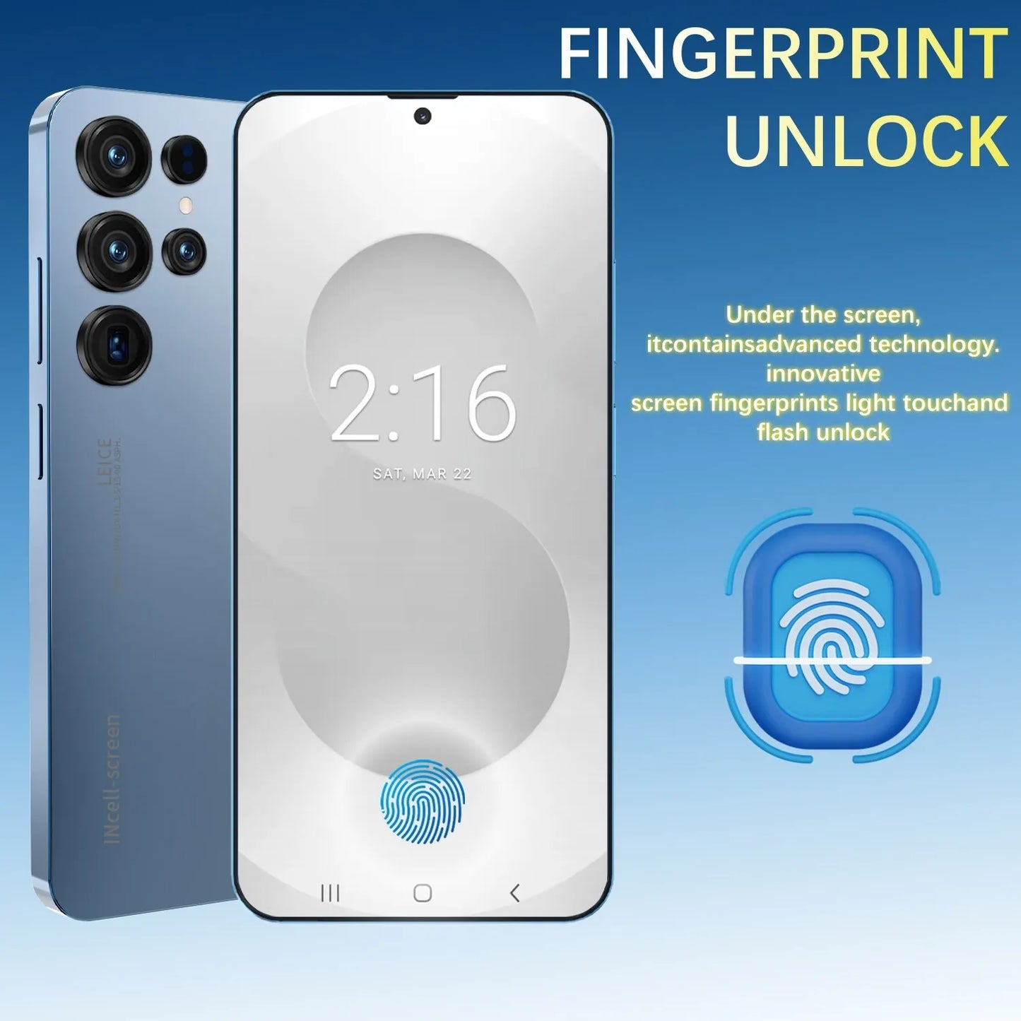 Original Unlocked S26 Ultra Smartphone 7.3 Inch Full HD Screen 16GB+1TB Memory Android 15 108MP Rear Camera Face ID LTE CDMA
