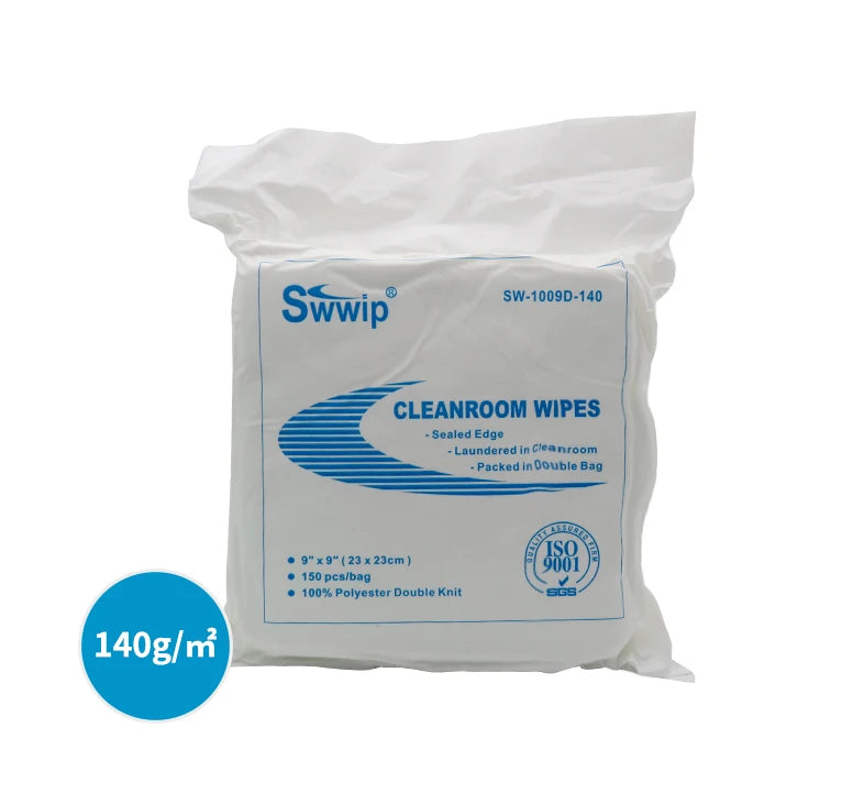 140gsm Laser Sealed Class 100 Lint Free Print Head Cleaning 1009D Cleanroom Wipers 9x9