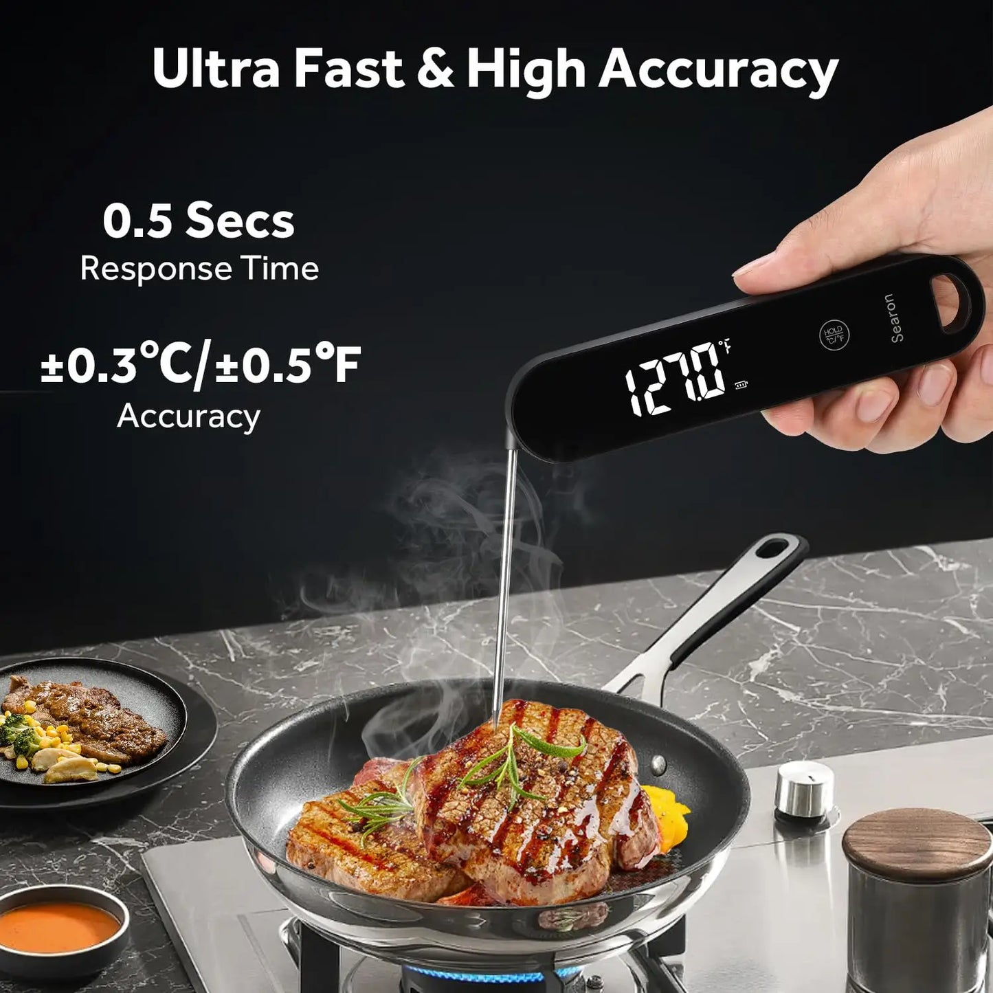 Fast Read Foldable Instant Read Meat Thermometer Instant Read Meat Thermometer