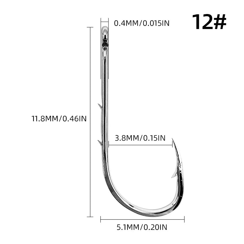 1000pcs 92247 Octopus Beak Baitholder Fishing Hooks Carbon Steel Barbed Offset Octopus Circle Hooks for Saltwater Freshwater