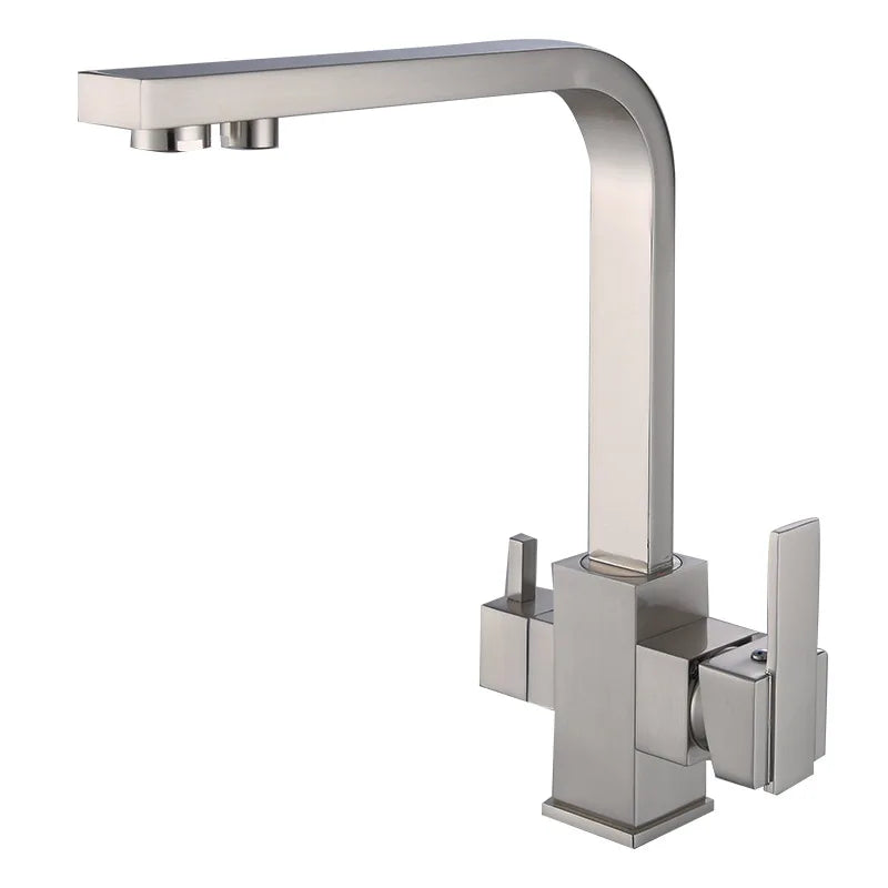 Quartet Brushed Brass Kitchen Sink Filter Faucet With 3 Way Drink Kitchen Filter Faucet