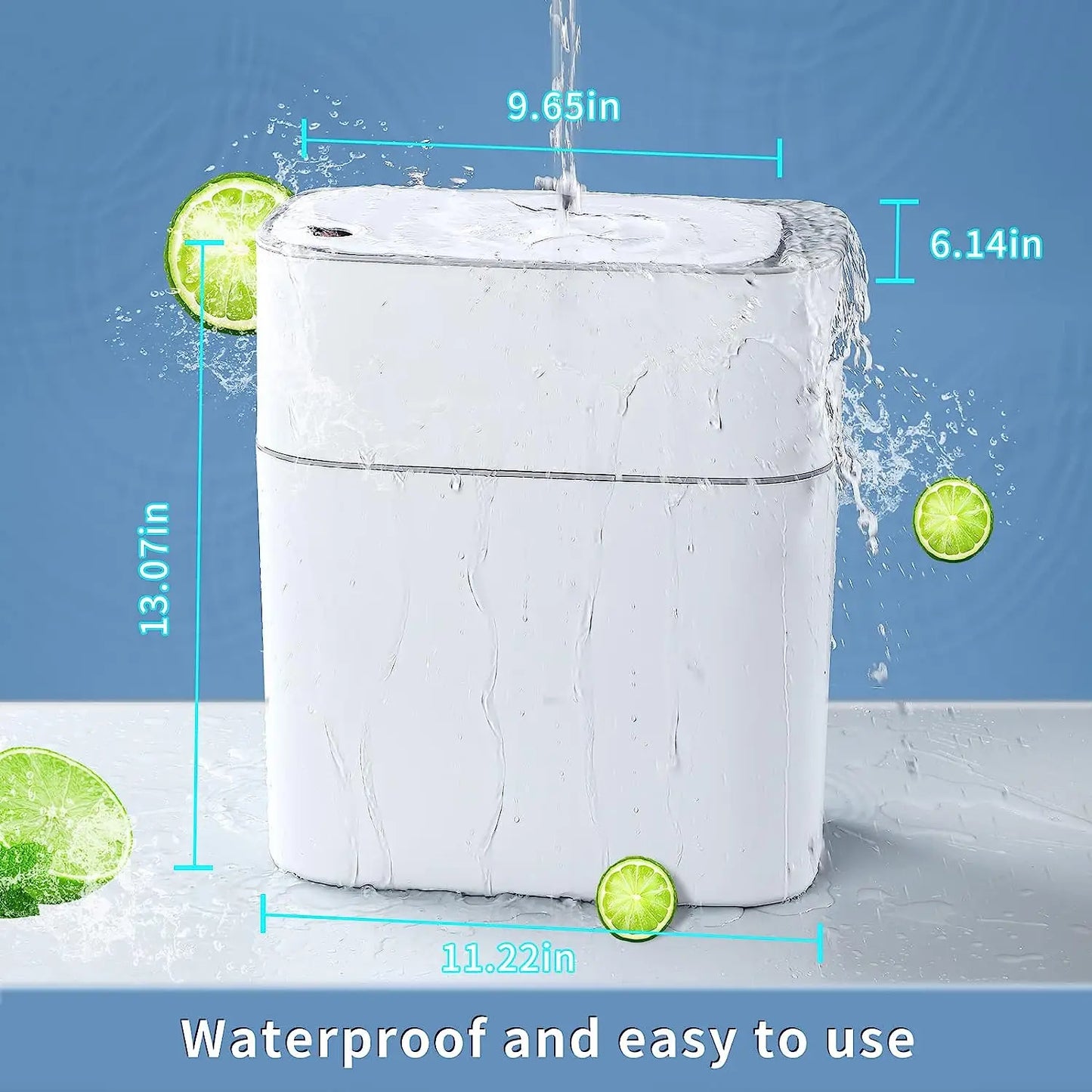 Joybos Smart Induction Trash Can Popular ABS Rectangular Garbage Bin for Indoor/Outdoor/Bedroom/Bathroom Use Modern Design