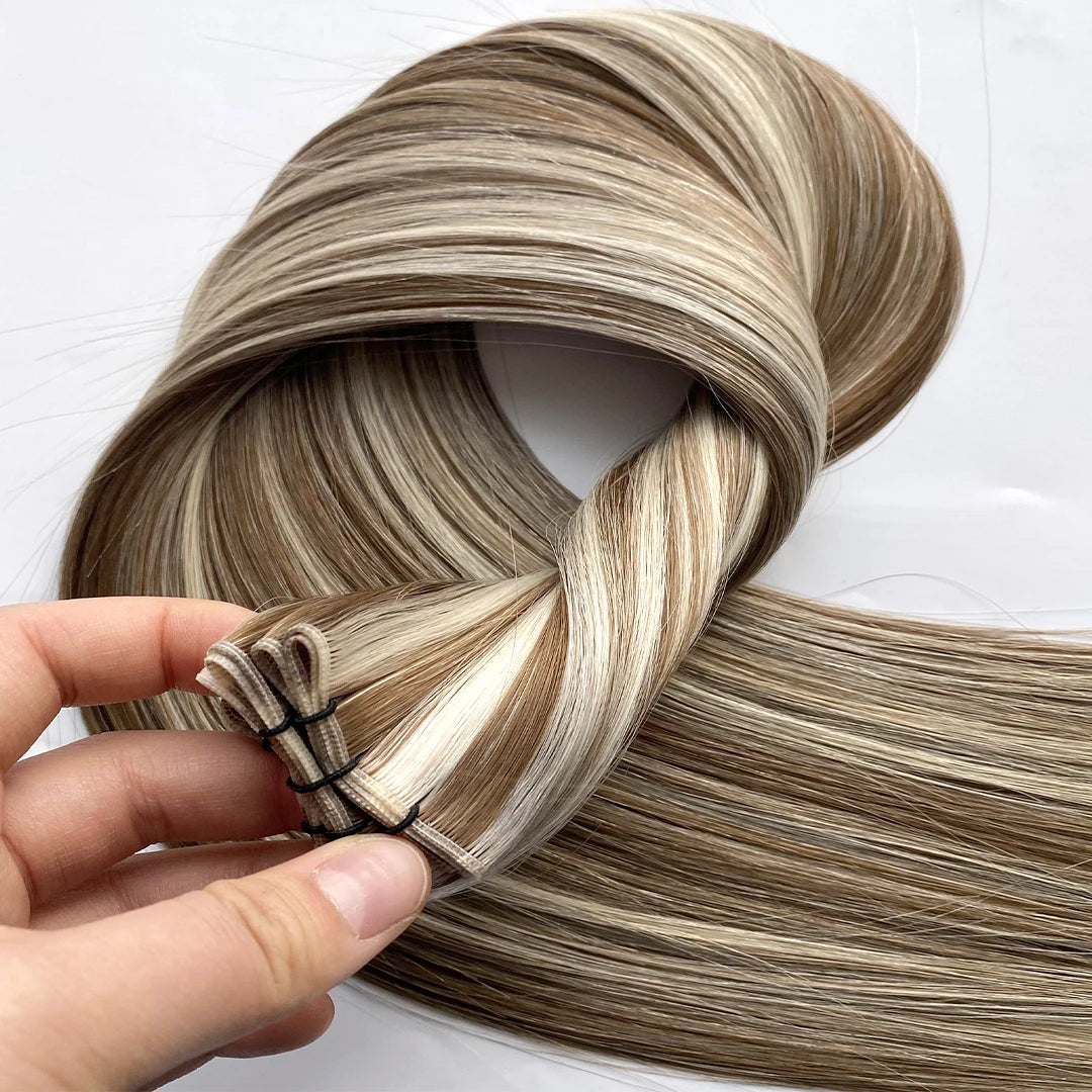 Ready to Ship Genius Weft 11.5inch Weft 25g Each Piece Beautiful Color Hair Invisible Thin Weft Can Be Cut