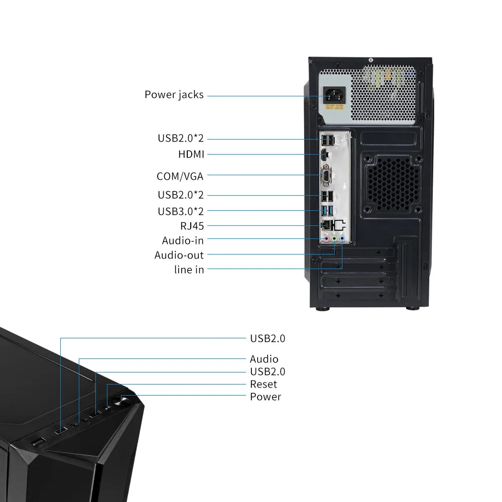 High Quality Core I5 14400 14th Generations windows 11 Professional Computer Pc Desktop Computer
