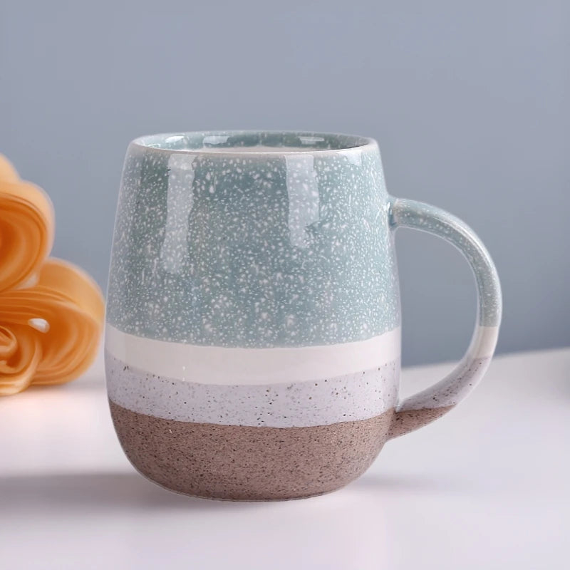 Modern Design Large Capacity Ceramic Mug with High Color Value Tea Water Separation Ins Household Cup Lid Wholesale Drinkware