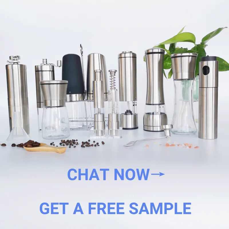 Low MOQ Battery Operated Pepper Mill Gravity Controlled Pepper Grinder with Transparent Chamber