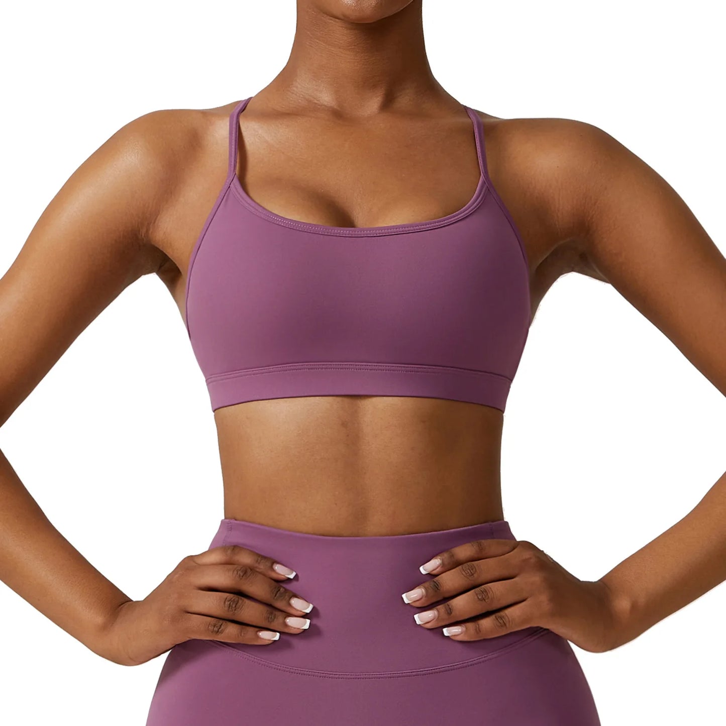 Conjunto de 3 Peças Fitness Feminino – Top Curto
