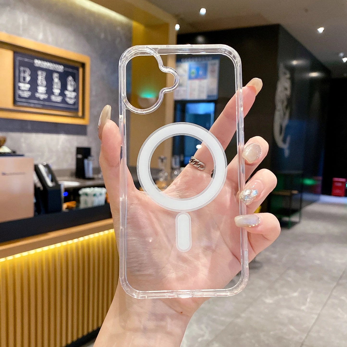 Transparent TPU Shockproof Acrylic Phone Case Cover for iPhone 7G X XR 11 12 13 14 15 16 Pro Max Mini Plus Mobile Phone Cases