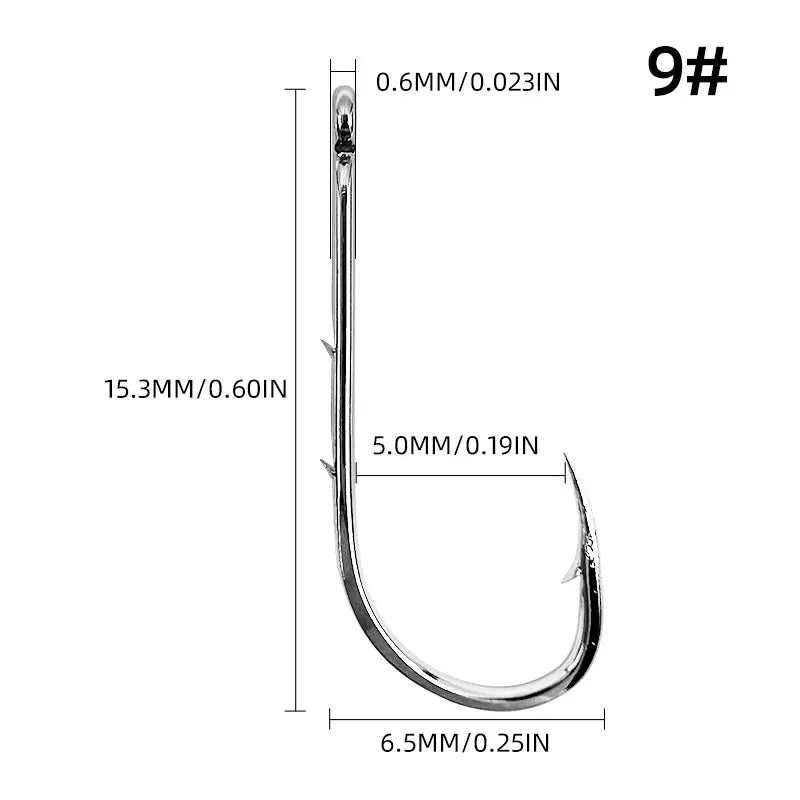 1000pcs 92247 Octopus Beak Baitholder Fishing Hooks Carbon Steel Barbed Offset Octopus Circle Hooks for Saltwater Freshwater