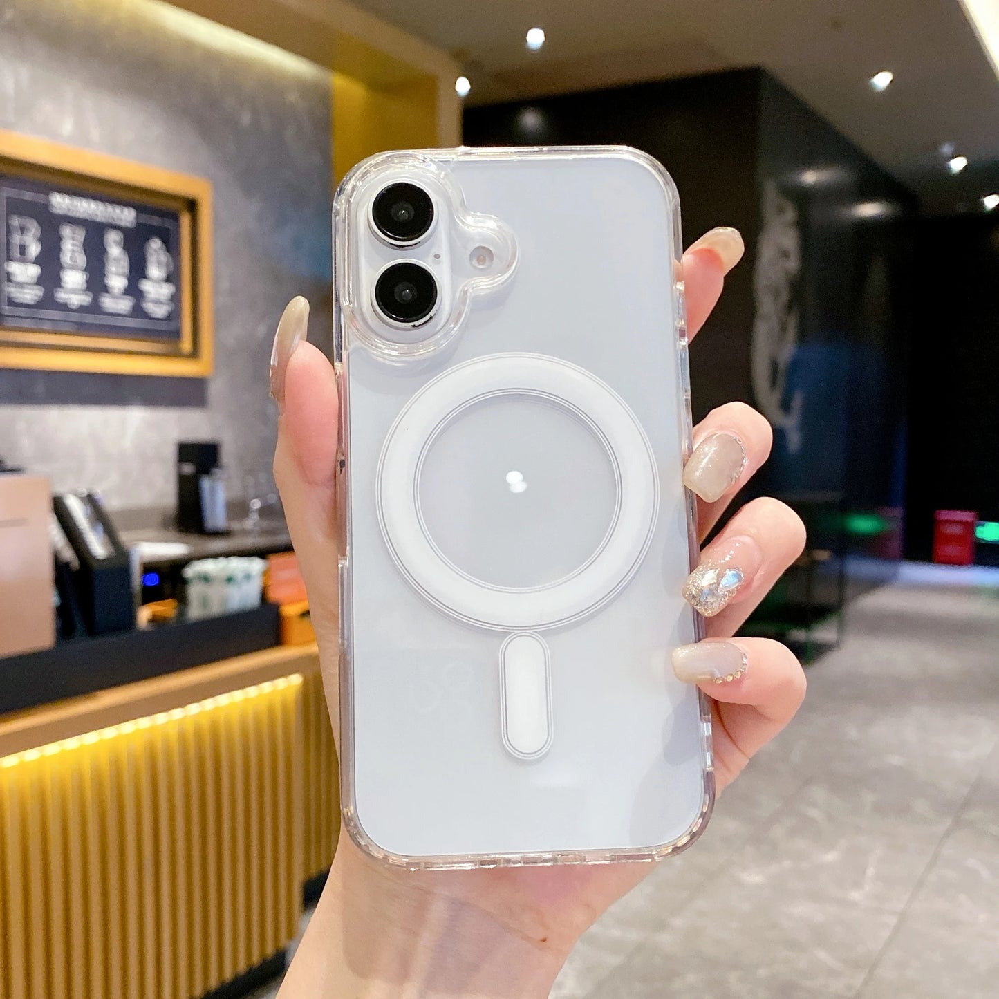 Transparent TPU Shockproof Acrylic Phone Case Cover for iPhone 7G X XR 11 12 13 14 15 16 Pro Max Mini Plus Mobile Phone Cases