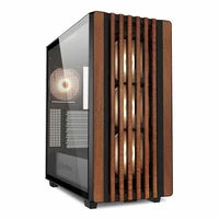 Sharkoon REBEL C70G RGB Full Tower Gaming Computer Case Black Wood with Aluminum for PC and Desktop