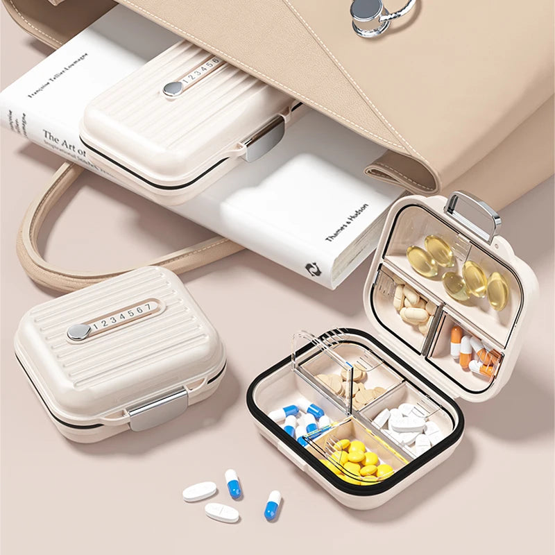 Portable  Pharmacy Vitamin Dispenser Daily Tablet Organizer Weekly Medicine case 7 Days 7 Compartments Plastic Pill Box