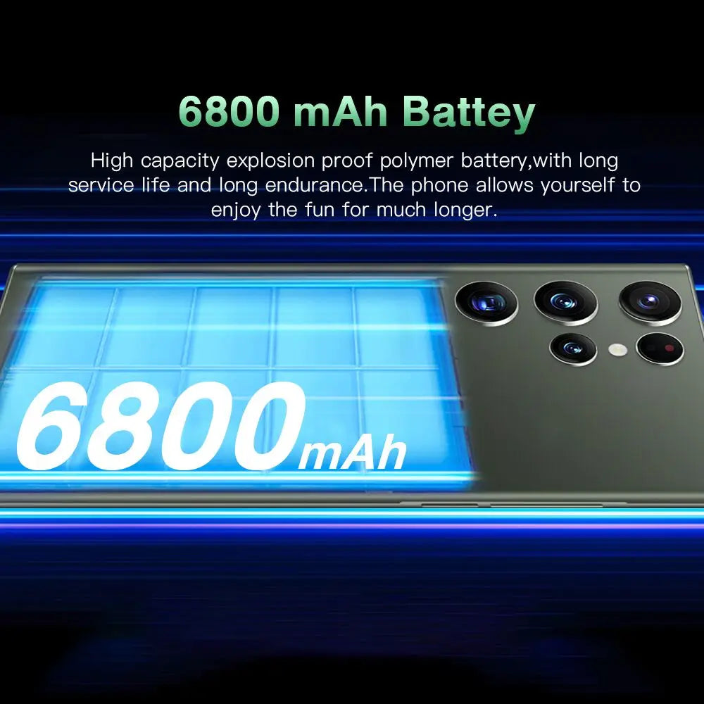 2023 Style Grids China Wholesale Personalizeds23 ultra 6.8inch Dual Sim Card Smartphone 5g Oem Mobile Phone Mobile Phone Galaxie