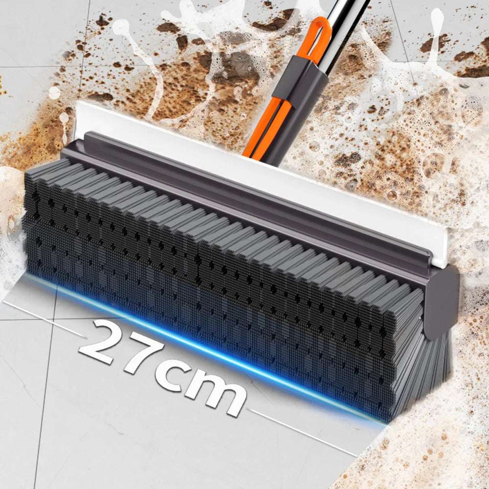 Multi Functional Kitchen Bathroom Floor Cleaning Brush Broom Extendable Silicone Magic Scraper Window Car Glass Cleaning Brush
