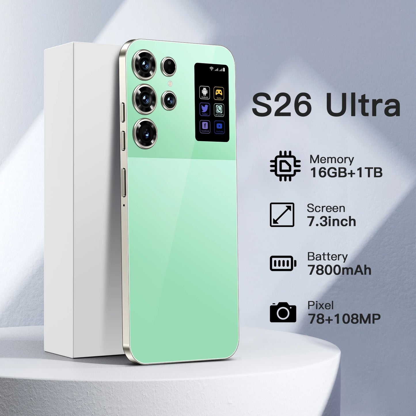 High Quality S26 ultra 5G Smartphone Global Version HD Android 14 Decacore 16GB+1TB Storage Original Unlocked Mobile Phone