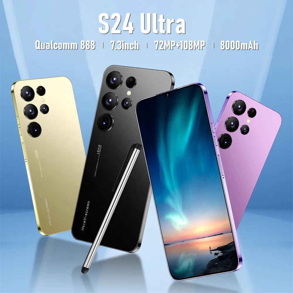 High Quality Original S24 Ultra 5G Smartphone 7.3 Inch 16GB+1TB 108MP Camera Android 13 Spanish Operating Factory Direct Sales