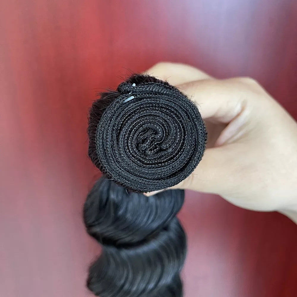 100% Remy Human Hair Bundles Indian Human Hair Extensions Loose Wave Beauty Products Natural Hair Extensions Straight