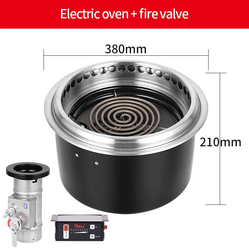 2400W Japanese Style Smokeless Electric BBQ Grill Commercial Stainless Steel Indoor Restaurant Barbecue Equipment