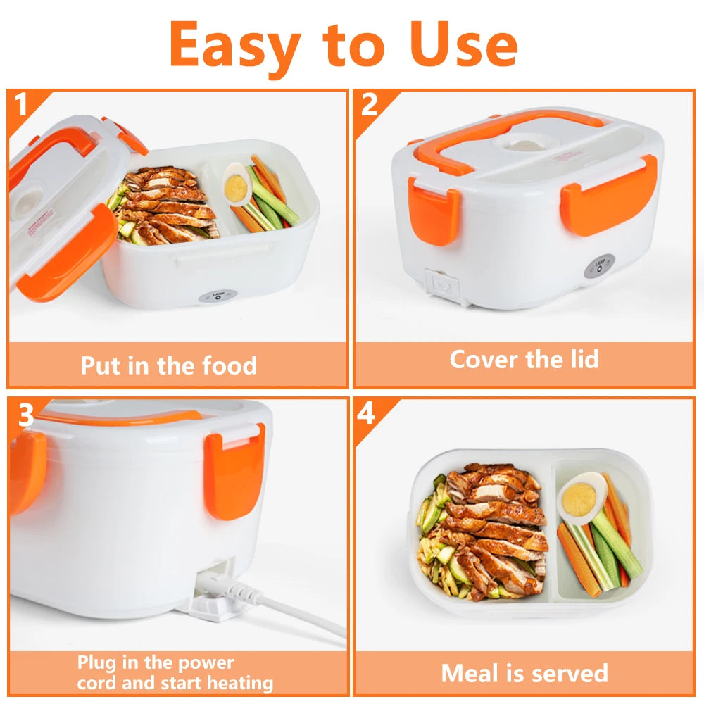 B10-0850 USA Warehouse Amz Hot Selling 2023 110V/220V 1.05L Portable Electric Food Container Storage Lunch Box