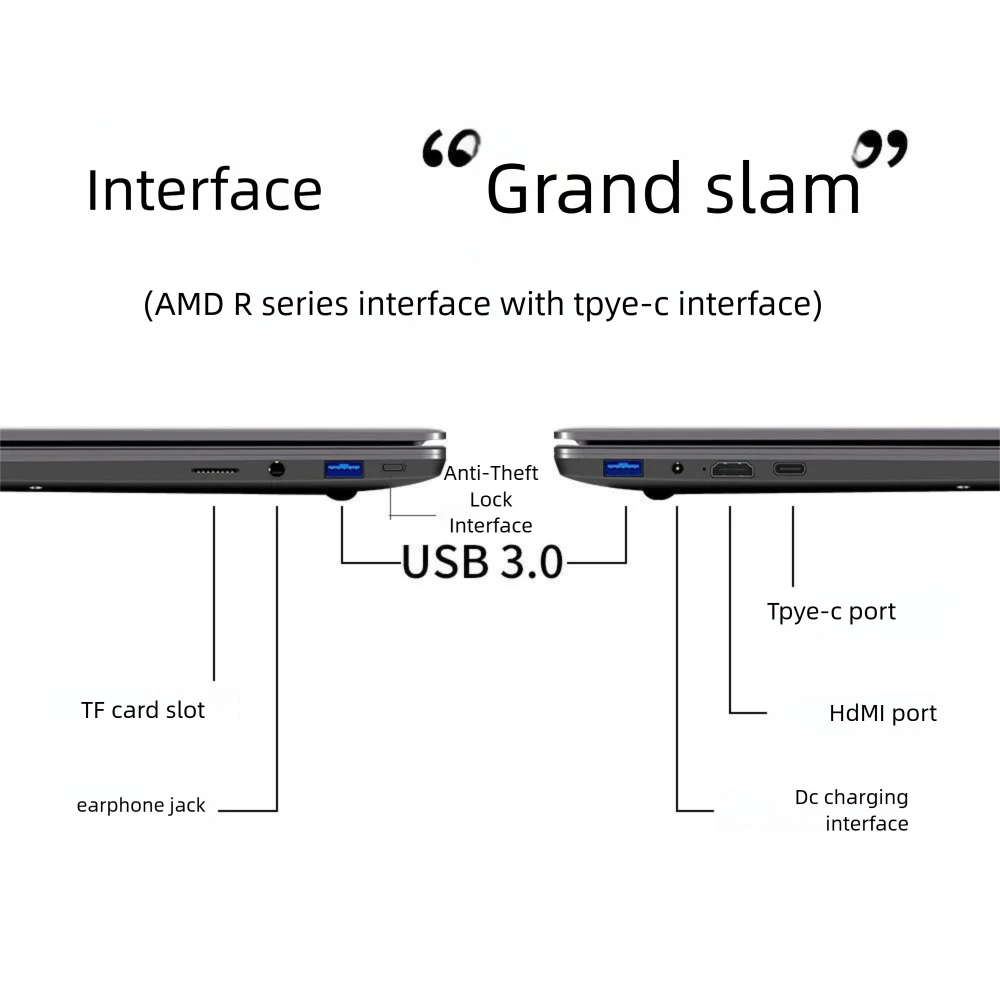 15.6" Gaming Laptop AMD-Ryzen  7 Laptop 32GB DDR4 RAM 512GB NVMe SSD Portable Notebook Laptop