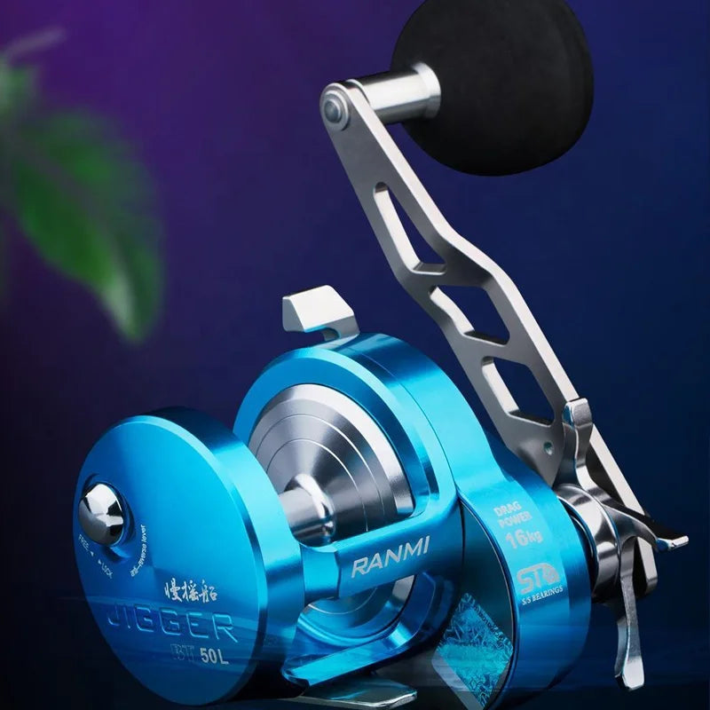 New Model Ryobi Jigger BT Overhead Metal Slow Jigging Trolling Reel Saltwater Fishing Reel for Deep Sea  Fishing