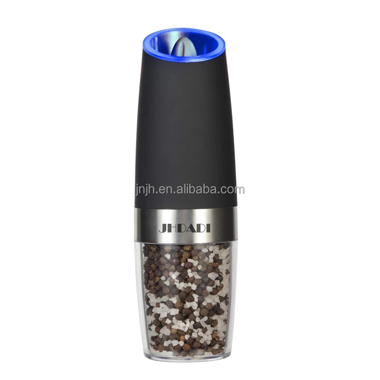 2pcs Gravity Electric Grinder Sets/Battery Powered Electric Gravity Salt and Pepper Grinder with Adjustable Coarseness