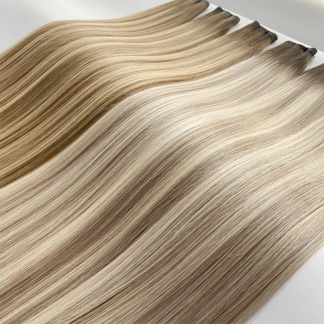 Ready to Ship Genius Weft 11.5inch Weft 25g Each Piece Beautiful Color Hair Invisible Thin Weft Can Be Cut