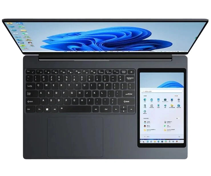 LONGQI Brand New 15.6+7 Inch 1920*1080P Intel N100 Notebook PC 16GB RAM 1T SSD OEM Gaming Business Laptops English Cheap Laptops