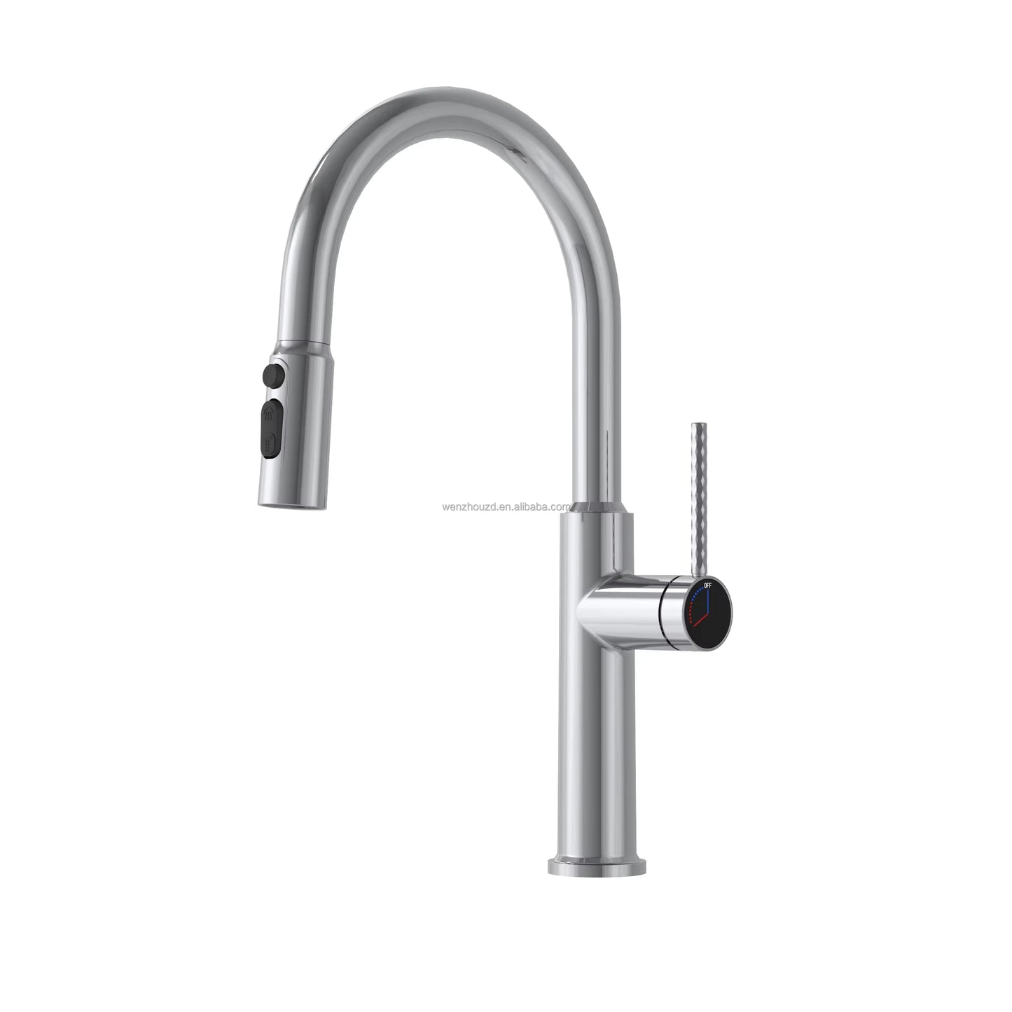 Modern 3-Way Deck Mounted Kitchen Faucet Brushed Gold Pull Brass Crane Water Filter Tap Cold Wall Mounted Sink Faucet Mixer