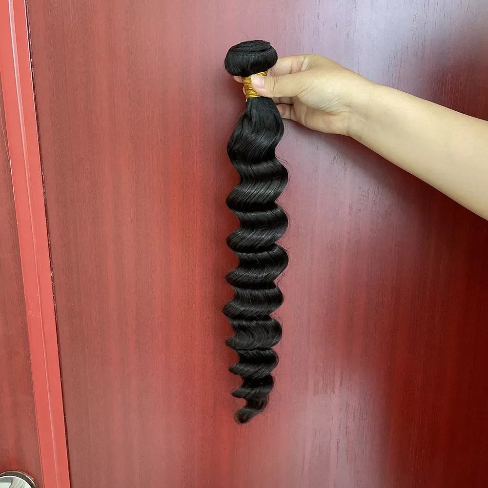 100% Remy Human Hair Bundles Indian Human Hair Extensions Loose Wave Beauty Products Natural Hair Extensions Straight