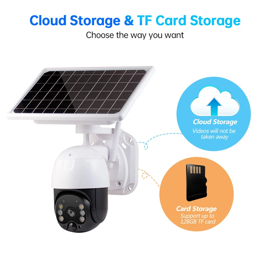 ICSEE 4MP 4G Wifi Outdoor Solar Camera CCTV Powered Wireless 4G PTZ Camera Solar Panel 4G ICSEE Wifi Security Camera