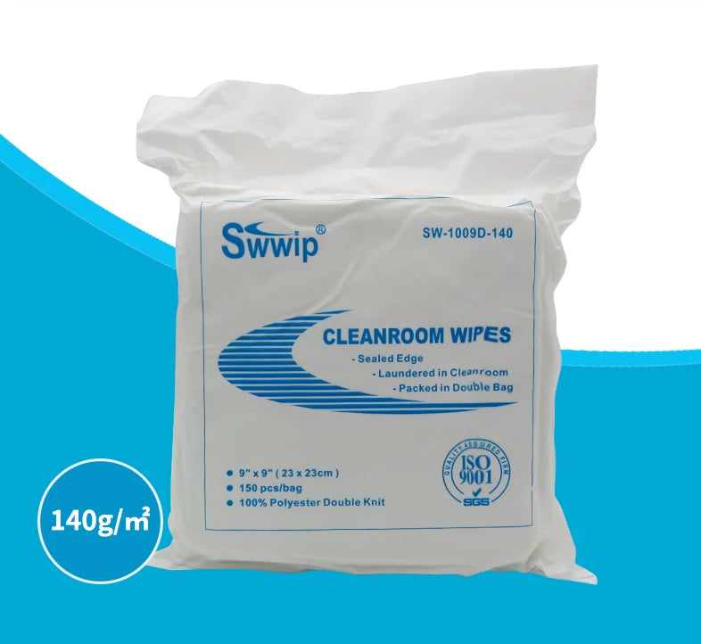 140gsm Laser Sealed Class 100 Lint Free Print Head Cleaning 1009D Cleanroom Wipers 9x9