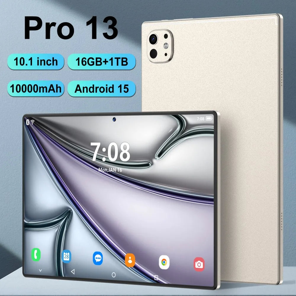Hot Selling 10.1 Inch Pad Pro 13 Octa Core Android 15 Ram 8gb Rom 128Gb Tablet With Sim Card Business Tablet for Professional