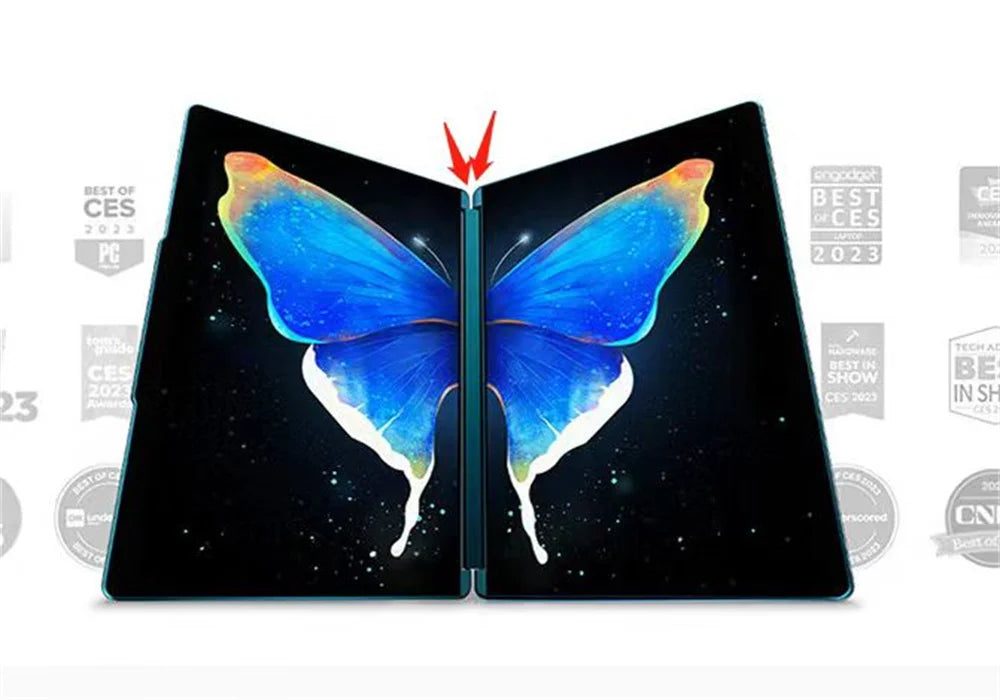 2024 14 Inch Dual Touch Screen Laptop N100 DDR5 16G 12Gen 9000 Battery  Laptop Pc