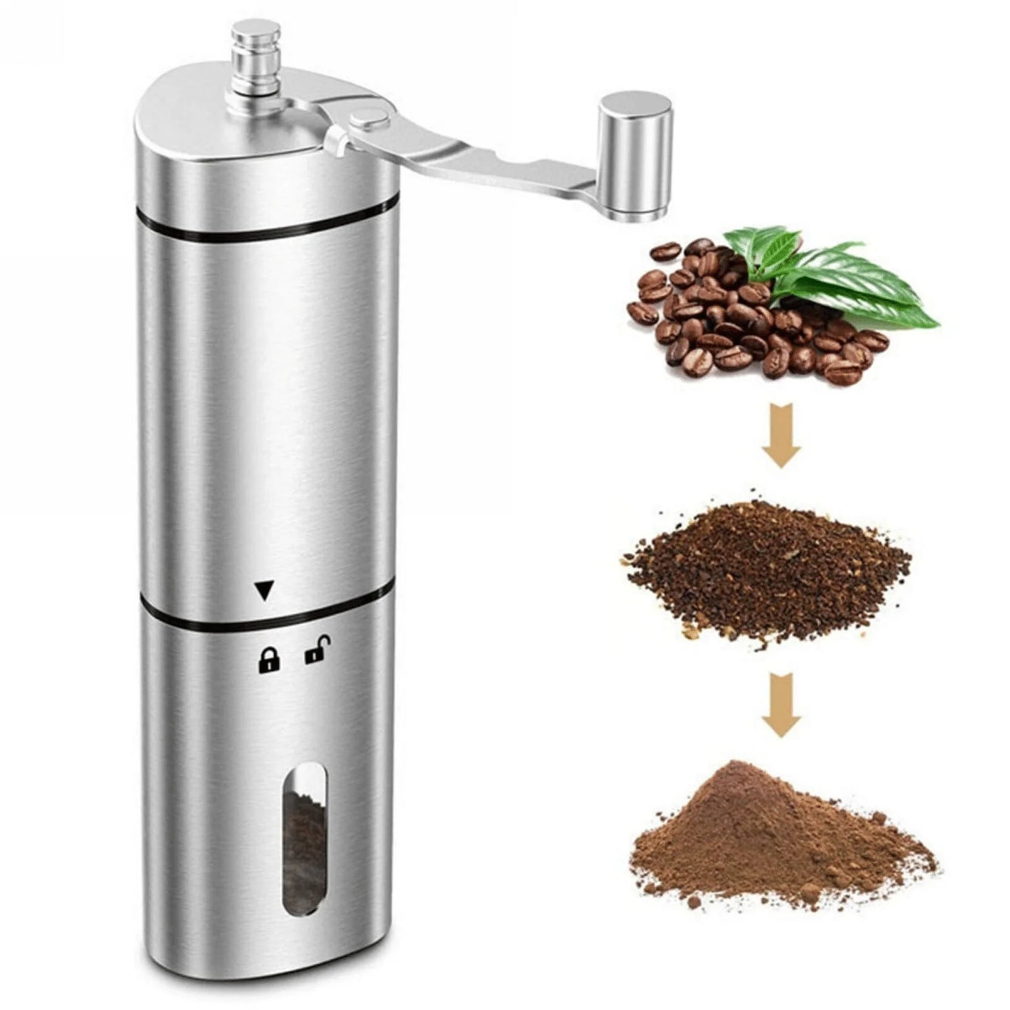 DB Luxury Hand Crank Pepper Conical Burr Grinder Custom Metal Wood Utensil Stainless Steel for Coffee Beans Mill Muller Utensils