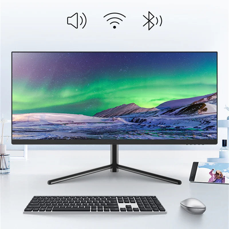Ultrawide 21:9 AIO PC 30 Inch 2k Led 144hz 165hz Desktop Computer 6-12th Core I7 I5 I3 All-in-one All in One Game PC N5095 PC