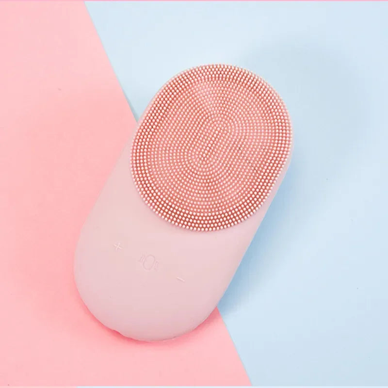Multifunctional Silicone Sonic Face Cleaner Deep Pore Electric Face Beauty Clean Silicon Face Washing Cleaning Brush