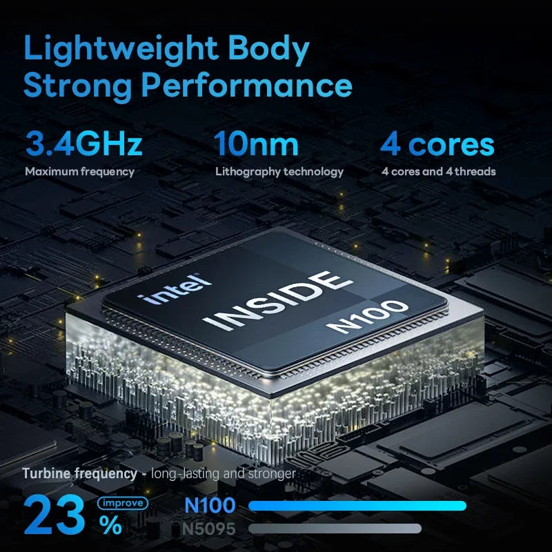 LONGQI Brand New 15.6+7 Inch 1920*1080P Intel N100 Notebook PC 16GB RAM 1T SSD OEM Gaming Business Laptops English Cheap Laptops