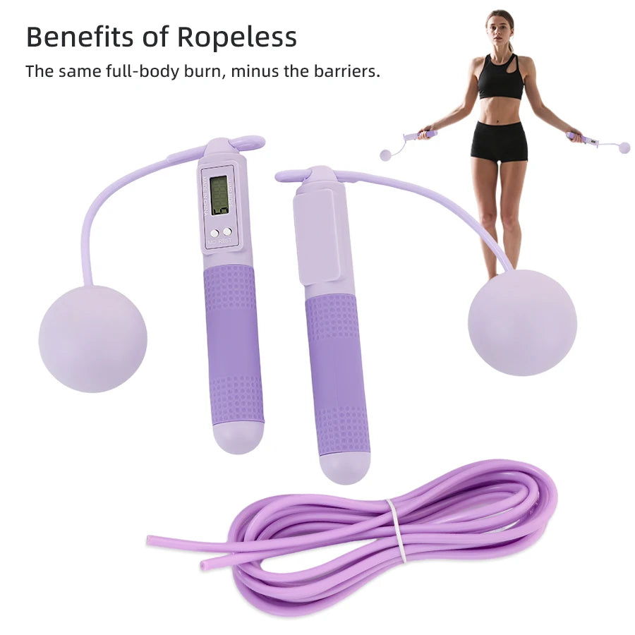 Professional Adjustable Speed Jump Rope for Fitness for CrossFit Cardio Weight Loss Training Digital Cordless Smart Beginners