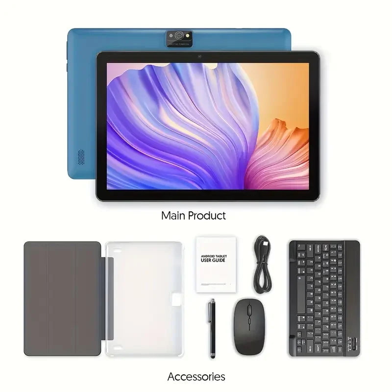 2025 Factory Wholesales Android Tablet 10.1 Inch Quad Core Tablet PC All in One Tablet PC VASOUN M30A with Keytboard Mouse