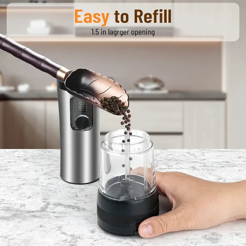 Dropshipping Products 2025 New Rechargeable Electric Salt and Pepper Grinder Adjustable Grinding Speed Coarseness