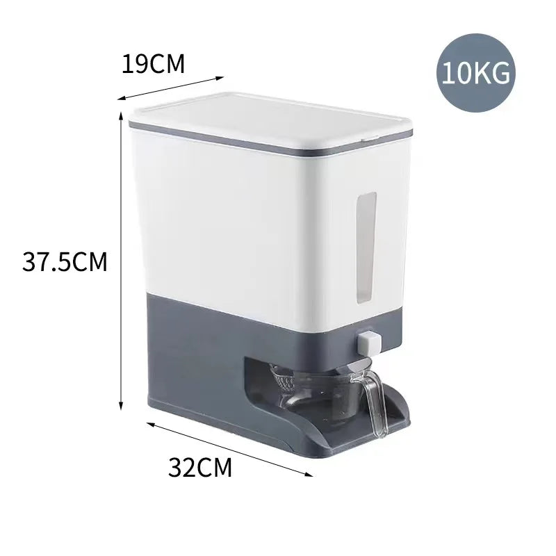 Press-type Quantitative Rice Barrel sealed Moisture-proof Insect-proof Miscellaneous Grain tank Household Rice Storage tank