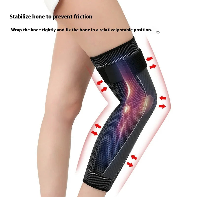 Men Women's Sports Nylon Knee Pads Flexible Football Protective Gear with Compression Leg Guards Elbow Straps for Cycling Gym