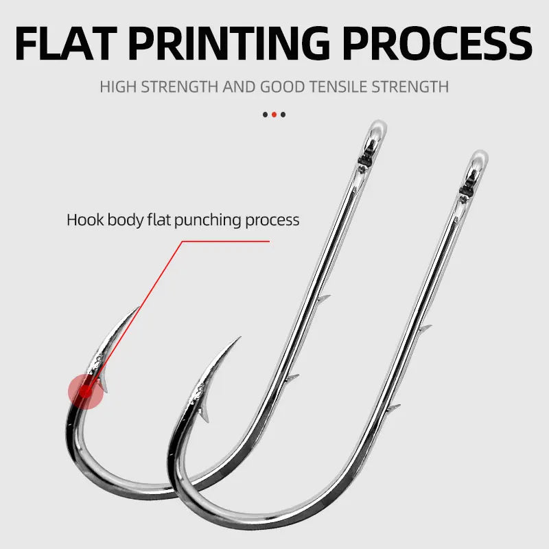 1000pcs 92247 Octopus Beak Baitholder Fishing Hooks Carbon Steel Barbed Offset Octopus Circle Hooks for Saltwater Freshwater