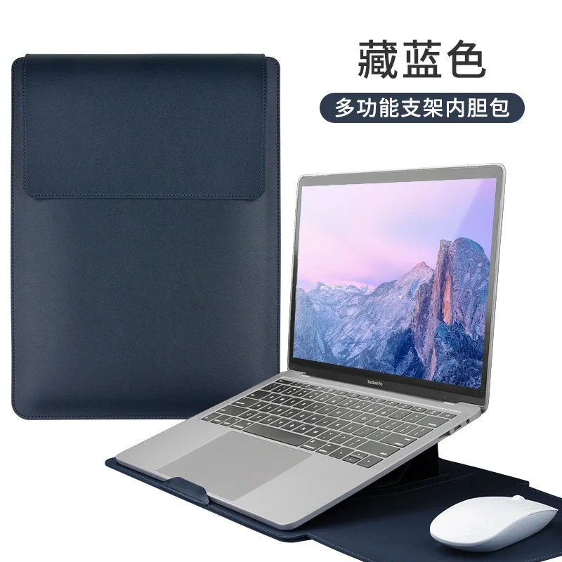 Factory Price 3 In1 Laptop Bag with Stand Mouse Pad for 11 12 13 14 15 16 Inches PU Leather Notebook Cover Laptop Sleeve Case