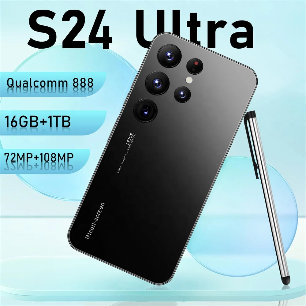 High Quality Original S24 Ultra 5G Smartphone 7.3 Inch 16GB+1TB 108MP Camera Android 13 Spanish Operating Factory Direct Sales